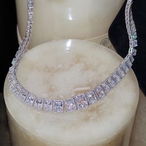 Judith ripka sterling Tennis Statement necklace